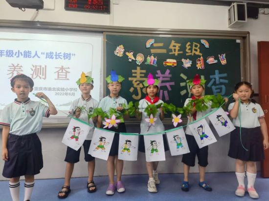 图为小学二年级素养测查。周宜霜 摄 图为小学二年级素养测查。周宜霜 摄