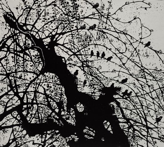 ͼΪ���1956�괴���ĺڰ�ľ�̰滭����������������������ݹ�ͼ