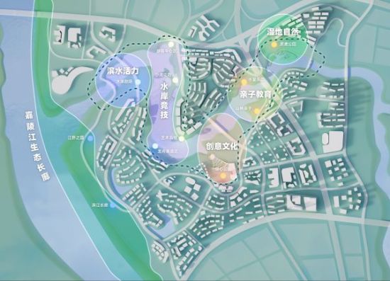 图为麓溪湖景区的公园规划。麓悦江城项目供图 图为麓溪湖景区的公园规划。麓悦江城项目供图