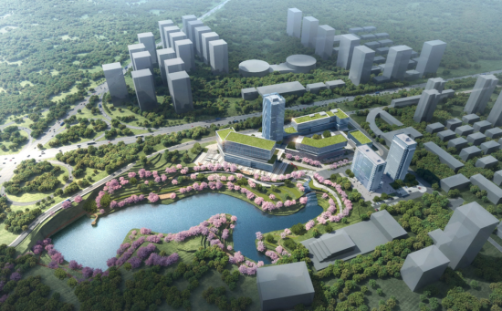 图为环湖企业公园二期效果图。 中建一局二公司供图 图为环湖企业公园二期效果图。 中建一局二公司供图