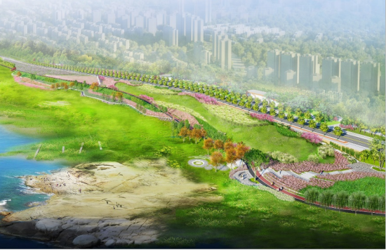 图为焕然一新的葛老溪江岸。重庆市市政设计研究院有限公司 供图 图为焕然一新的葛老溪江岸。重庆市市政设计研究院有限公司 供图
