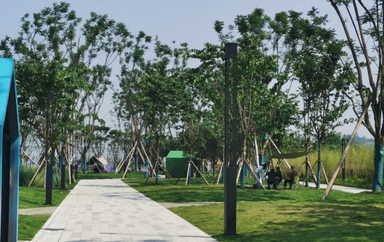 图为大滨路内侧公园节点。重庆市市政设计研究院有限公司 供图 图为大滨路内侧公园节点。重庆市市政设计研究院有限公司 供图