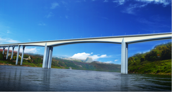 图为宝山大桥效果图。 重庆市市政院公司供图 图为宝山大桥效果图。 重庆市市政院公司供图