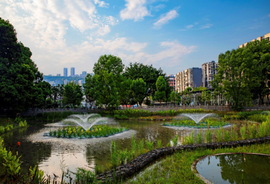 图为万州区双河口移民安置区海绵城市建设工程设计(一期)移民组团、三峡职院片区项目。 重庆市市政院公司供图 图为万州区双河口移民安置区海绵城市建设工程设计(一期)移民组团、三峡职院片区项目。 重庆市市政院公司供图