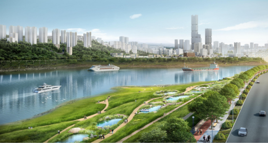 图为南滨路片区城市建成区雨污分流改造工程(2020-2021年)项目效果图。 重庆市市政院公司供图 图为南滨路片区城市建成区雨污分流改造工程(2020-2021年)项目效果图。 重庆市市政院公司供图