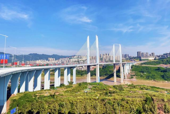图为蔡家嘉陵江大桥。重庆市市政院公司供图 图为蔡家嘉陵江大桥。重庆市市政院公司供图