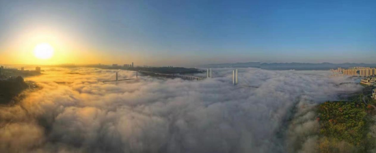 图为蔡家嘉陵江大桥。重庆市市政院公司供图 图为蔡家嘉陵江大桥。重庆市市政院公司供图