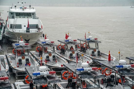 图为重庆水警装备的部分船只。 重庆水警供图 图为重庆水警装备的部分船只。 重庆水警供图