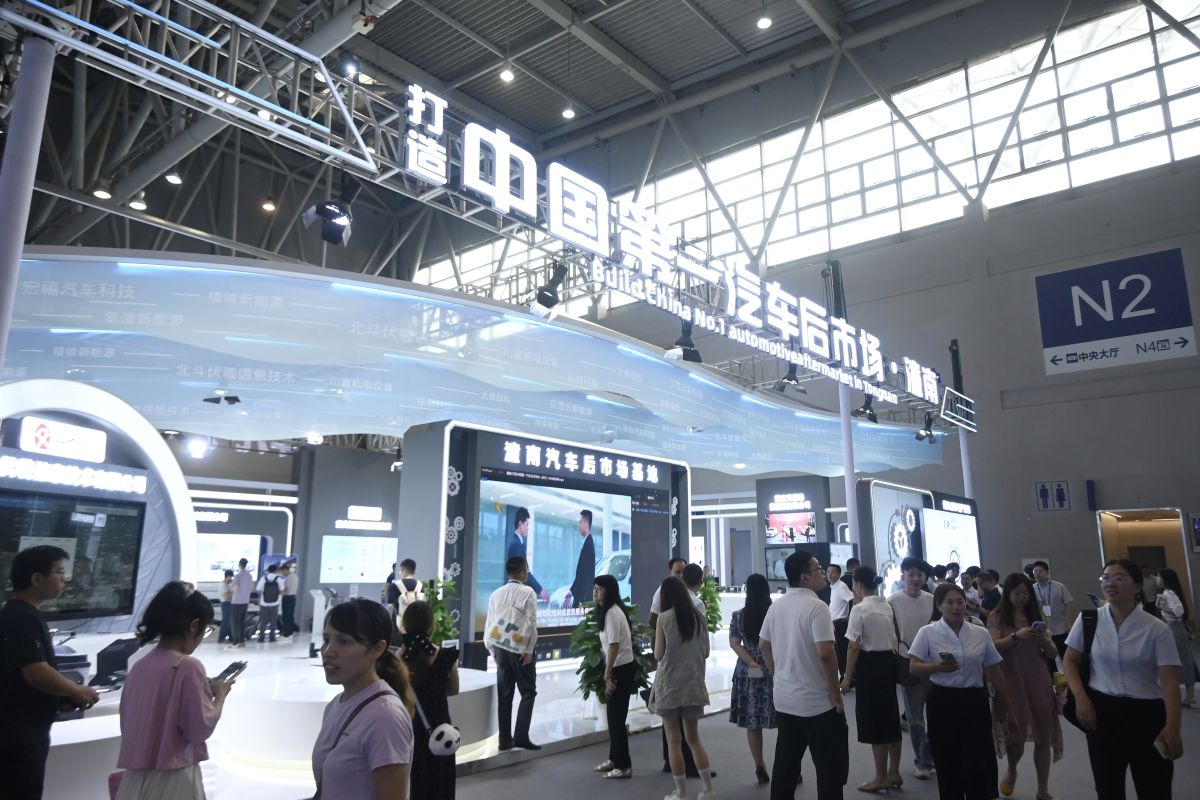 图为2025世界智能产业博览会重庆潼南企业展区。张旭 摄 图为2025世界智能产业博览会重庆潼南企业展区。张旭 摄