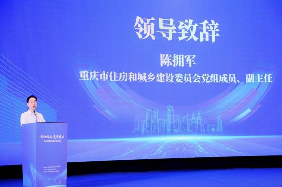 图为陈拥军发表演讲。主办方供图 图为陈拥军发表演讲。主办方供图