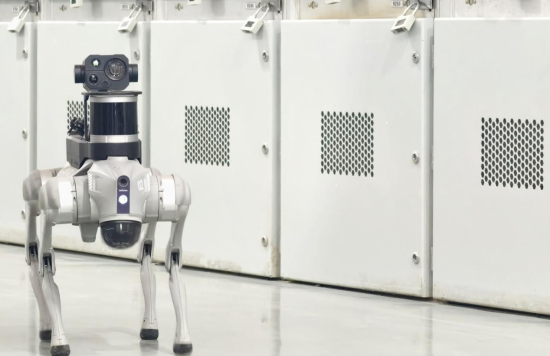 图为智能巡检机器狗对大坪变电站开关柜进行巡视检查。秦雪 摄 图为智能巡检机器狗对大坪变电站开关柜进行巡视检查。秦雪 摄