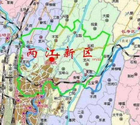 重庆两江新区区域图
