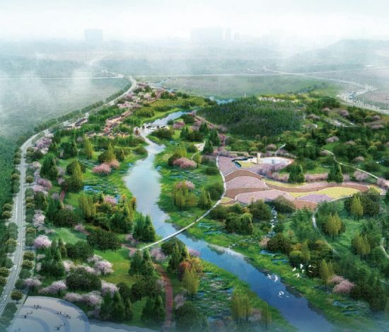 图为竹溪河湿地公园效果图。招商·公园上城 供图 图为竹溪河湿地公园效果图。招商·公园上城 供图