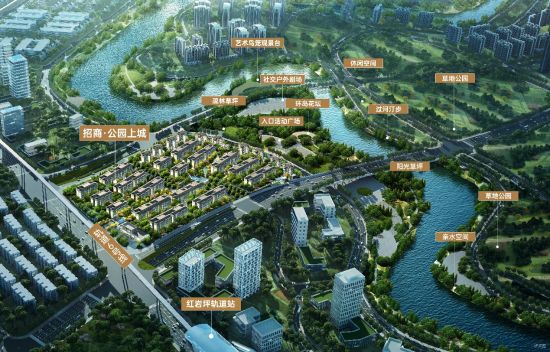 图为招商·公园上城地理位置效果图。招商·公园上城供图 图为招商·公园上城地理位置效果图。招商·公园上城供图