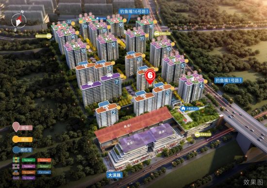 图为听江左岸组团示意图。绿地 供图 图为听江左岸组团示意图。绿地 供图