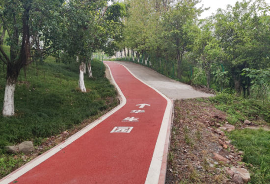 轨道交通2号线天堂堡站1号口出站后的步道。 市住房城乡建委供图 轨道交通2号线天堂堡站1号口出站后的步道。 市住房城乡建委供图