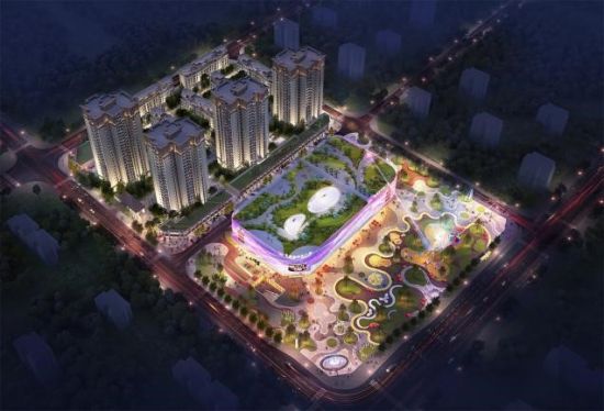 图为俯瞰秀山爱琴海城市广场效果图。主办方供图 图为俯瞰秀山爱琴海城市广场效果图。主办方供图