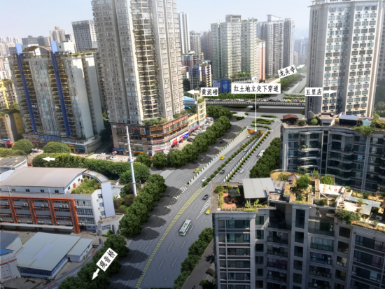 红土地立交改造工程下穿道效果图。市地产集团供图 红土地立交改造工程下穿道效果图。市地产集团供图