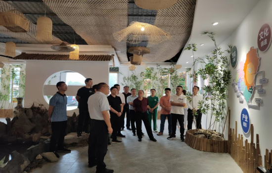 图为民营企业家参观七星镇金柱村村情陈列馆. 梁平区委统战部 供图