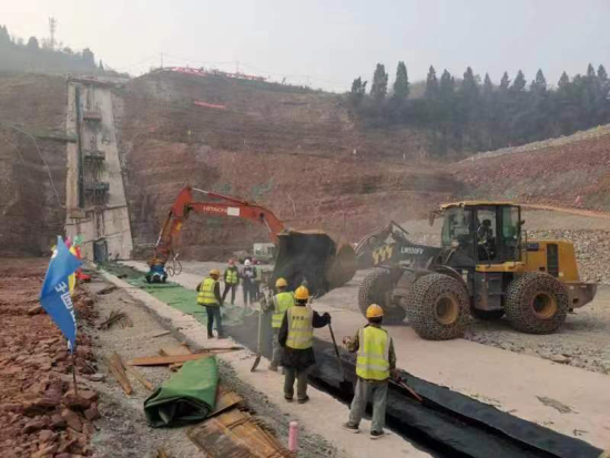 圣中水库施工现场。重庆市水利局供图 圣中水库施工现场。重庆市水利局供图