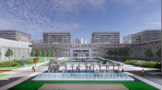 图为重庆大学虎溪科学中心实验大楼EPC项目效果图。中建八局供图 图为重庆大学虎溪科学中心实验大楼EPC项目效果图。中建八局供图