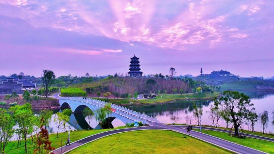 图为垫江三合湖湿地公园美景。受访单位供图 图为垫江三合湖湿地公园美景。受访单位供图