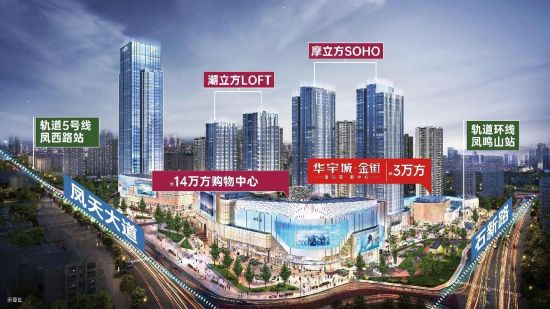 图为规划效果图。华宇城金街项目 供图 图为规划效果图。华宇城金街项目 供图
