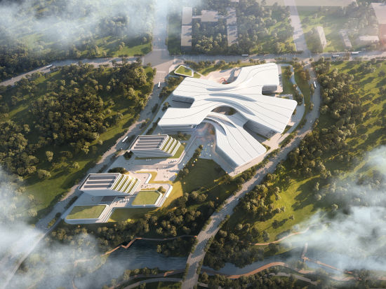 图为两江新区市民中心全景效果图。高科公司供图 图为两江新区市民中心全景效果图。高科公司供图