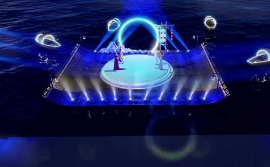图为山水实景演艺《宋·青山烟湖图》效果图。 丰都县旅管委供图 图为山水实景演艺《宋·青山烟湖图》效果图。 丰都县旅管委供图