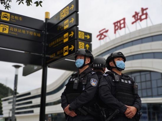 图为执勤现场。 云阳县公安局 供图 图为执勤现场。 云阳县公安局 供图