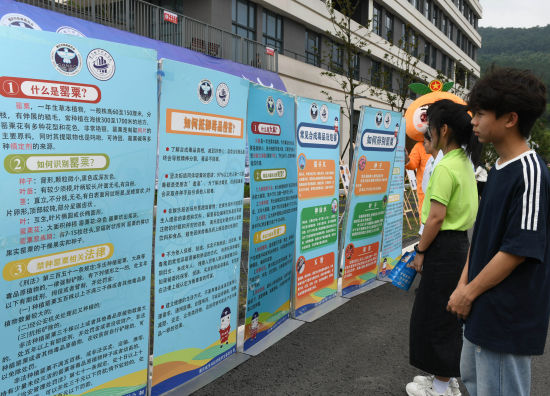图为大学生参观了解禁毒相关知识。周毅 摄 图为大学生参观了解禁毒相关知识。周毅 摄