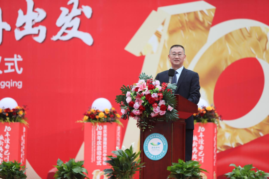 图为潼南巴川中学校党总支书记、校长苏小波动员讲话。潼南巴川中学校 供图 图为潼南巴川中学校党总支书记、校长苏小波动员讲话。潼南巴川中学校 供图