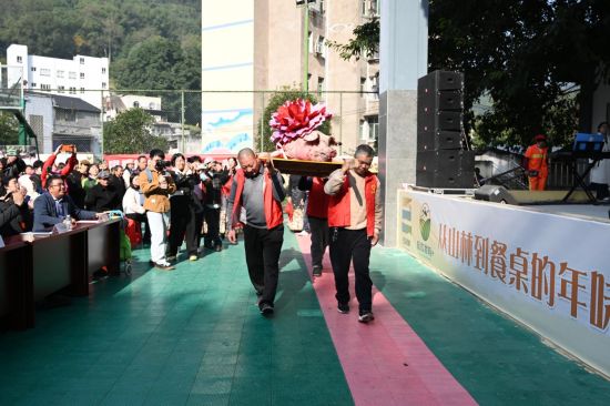 图为福猪巡游。 丁新 摄 图为福猪巡游。 丁新 摄