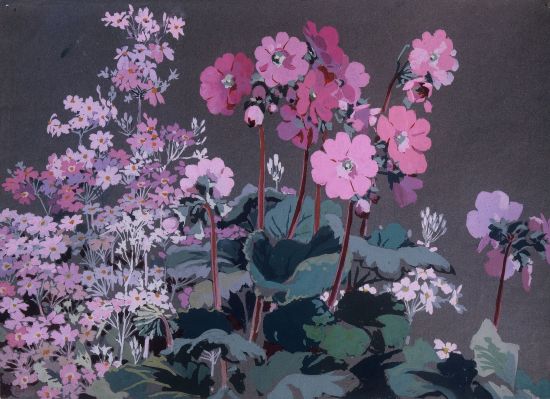 图为《花卉》纸本·水性材料。主办方供图 图为《花卉》纸本·水性材料。主办方供图